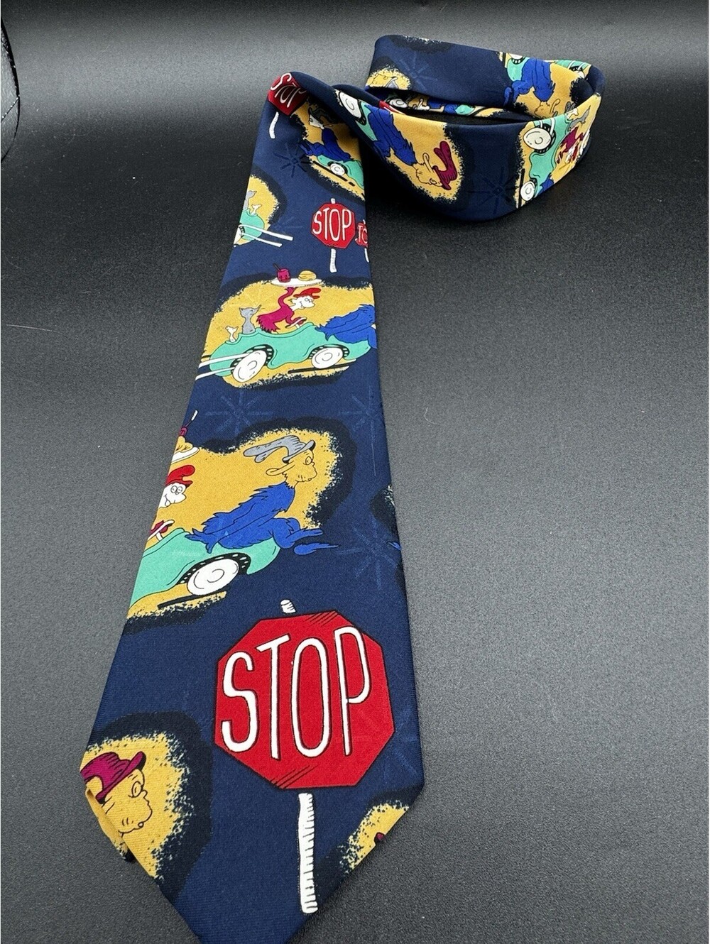 Dr Seuss Tie Green Eggs & Ham By City One Storybook Cartoon Graphics Vintage Tie